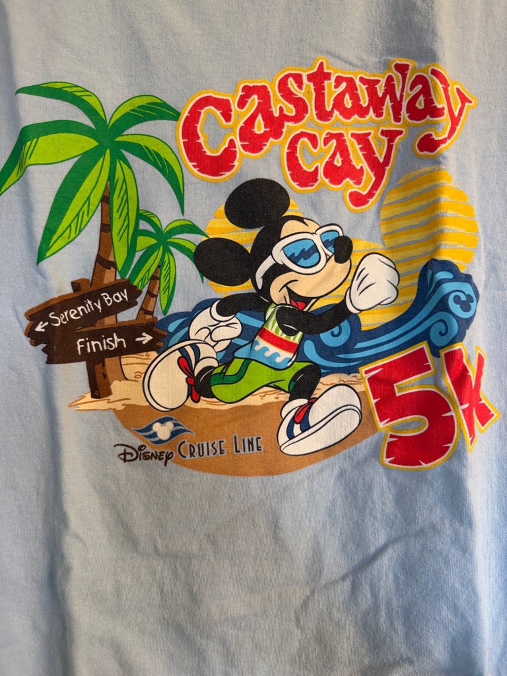 Disney Castaway Cay 5K Short Sleeve Tee - Light Blue - Picture 3 of 5